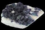 Stepped, Purple Fluorite on Quartz - China #96055-2